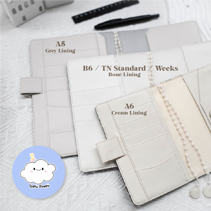 Planner Cover : White Anemone Fabric (A5 / Hobo Cousin) // Pre Order