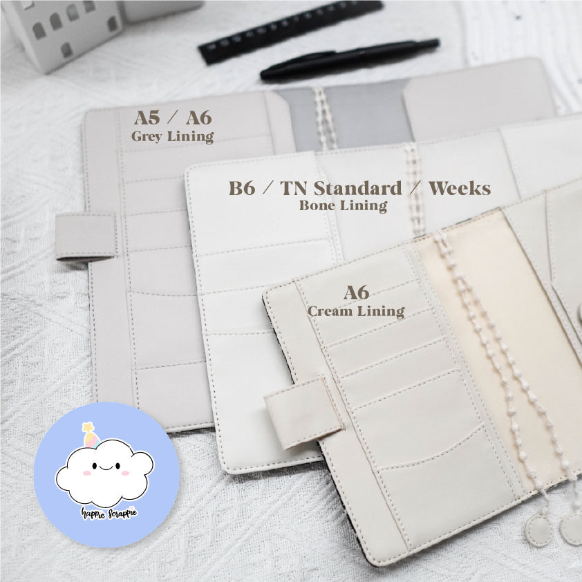 Planner Cover : White Anemone Fabric (B6) // Pre Order