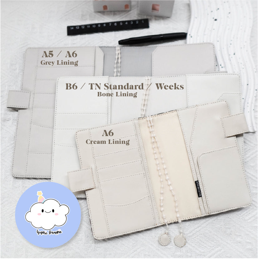 Planner Cover : White Anemone Fabric (A6 / Hobo Techo) // Pre Order