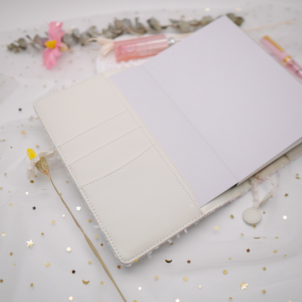 Planner Cover : Beige Lace Fabric (B6) // Pre Order