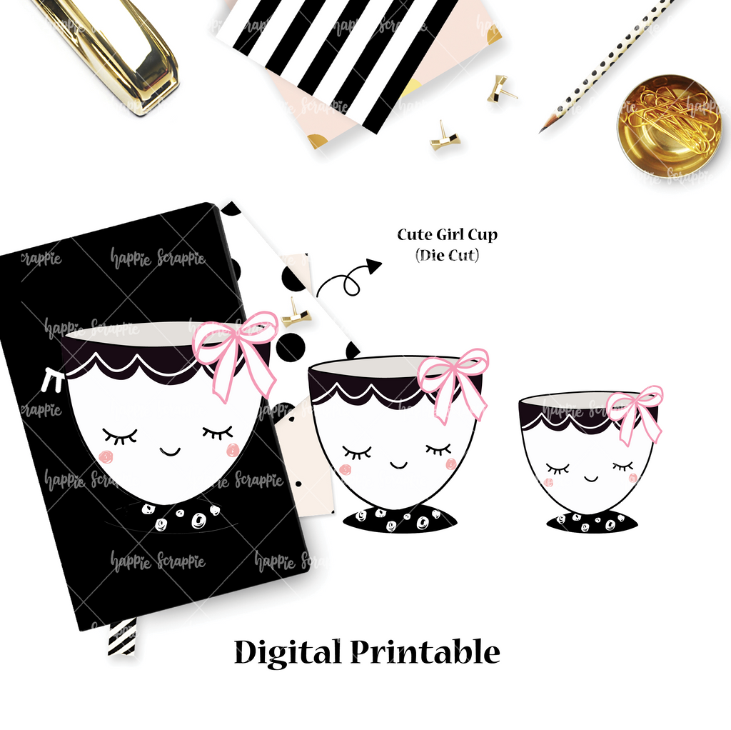 DIGITAL DOWNLOAD! - No Physical Product : Cute Girl Cup