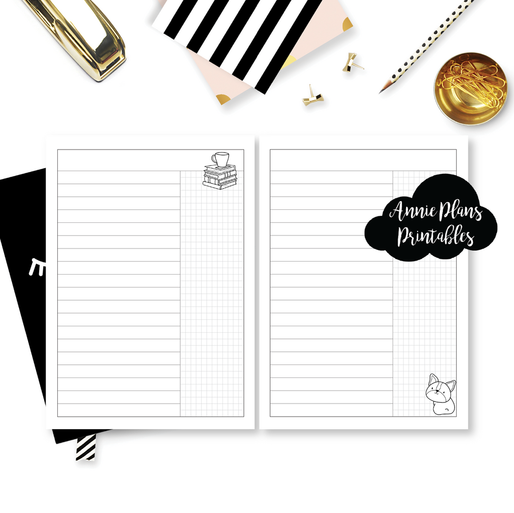 Travel Notebook (TN-Personal) -  Denim Blues (Daily List) // Collabs with Annie Plans Printables