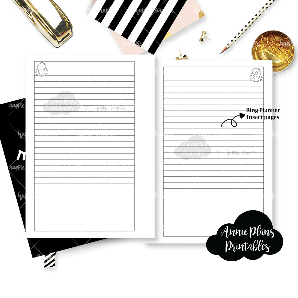A5 (Rings) Planner Inserts - Avo-nimals & Summer Style (Daily) // Collabs with Annie Plans Printables
