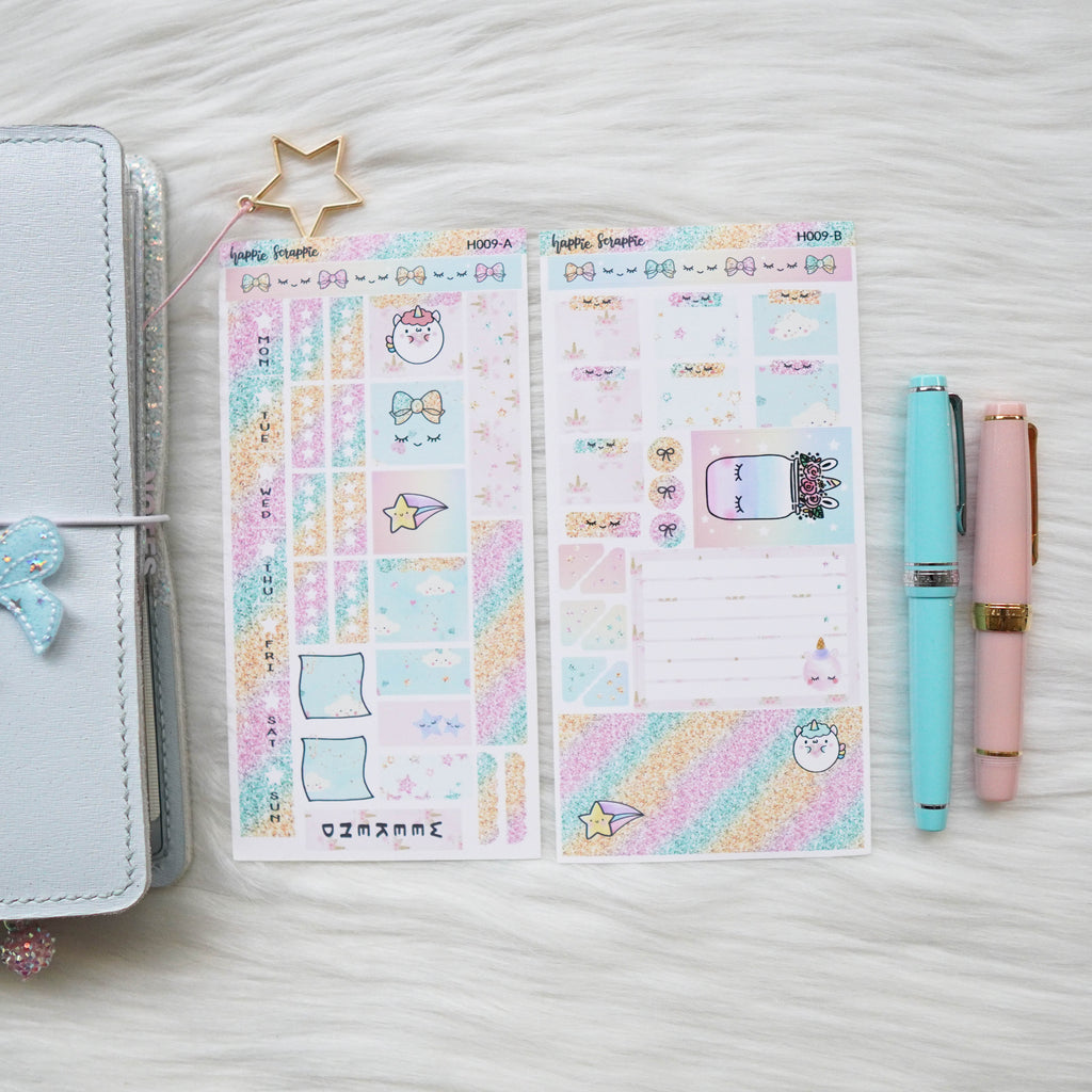 Hobonichi Weeks Sticker Kit - Chubby Unicorn // H009