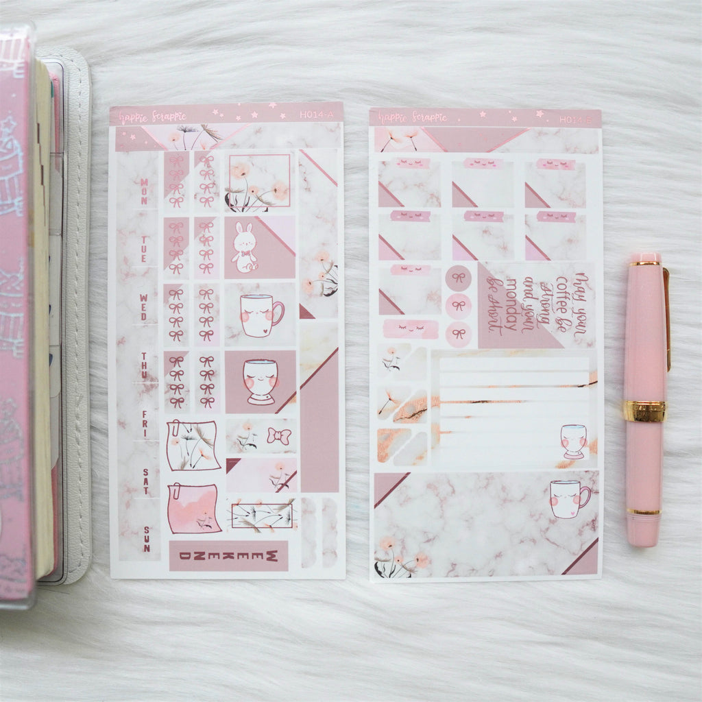 Hobonichi Weeks Sticker Kit - Marble Cup // H014 - Foiled Stickers