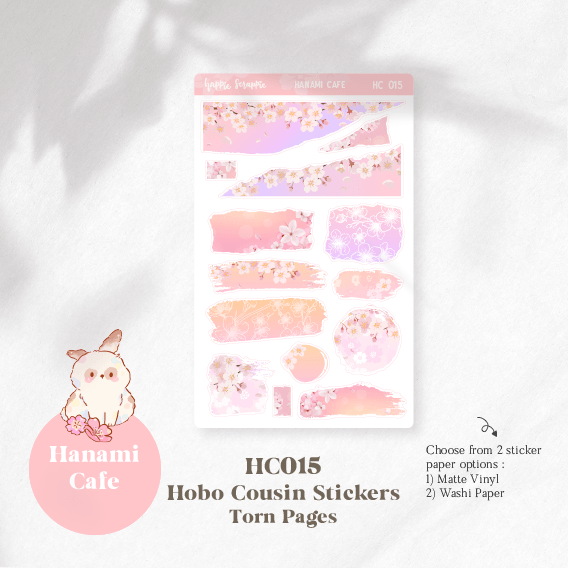 Hobo Cousin Sticker : Hanami Cafe // NO FOIL (HC011 - HC025)