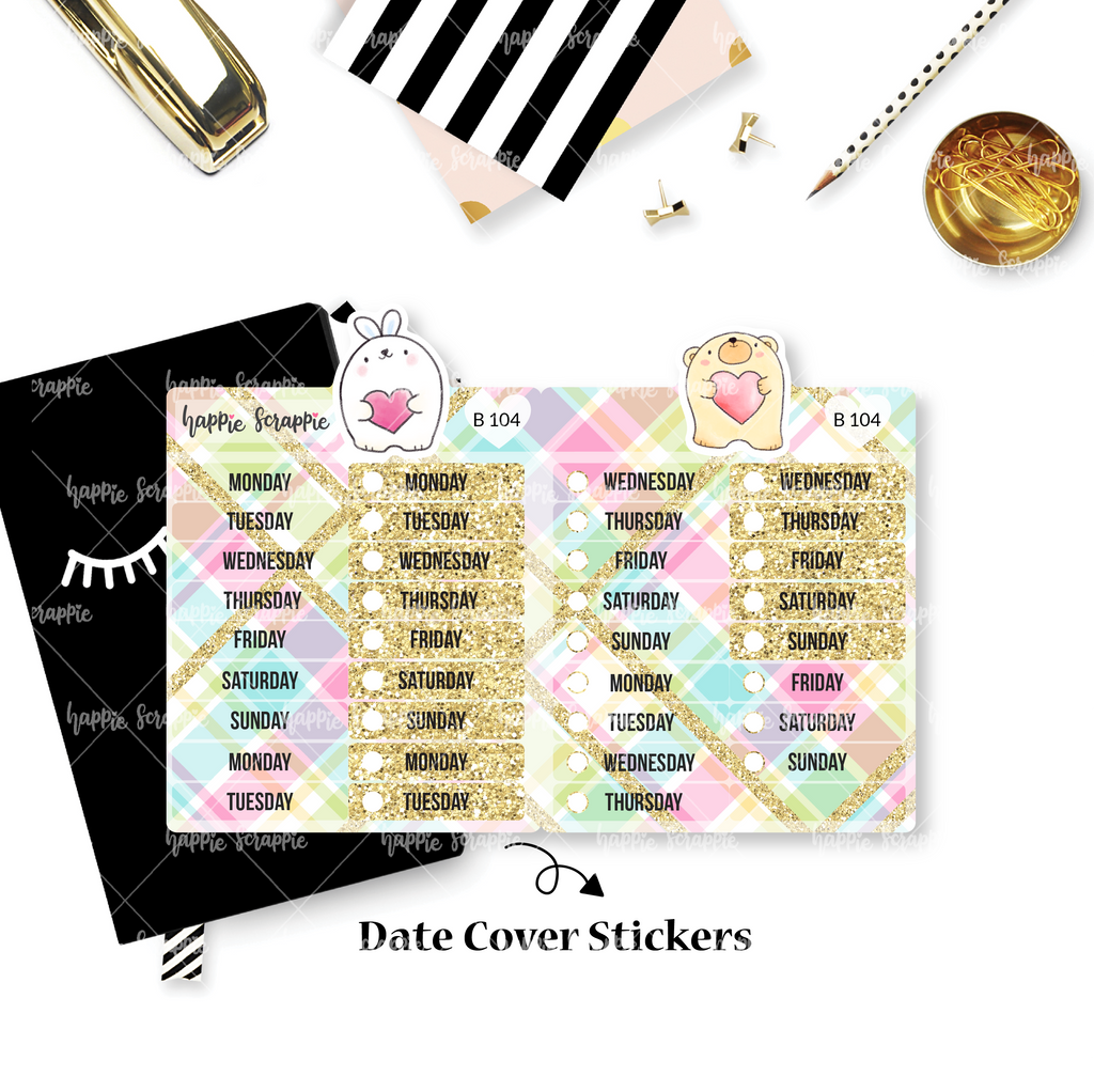 Travel Notebook (TN-A6) -X.O.X.O. (Vertical Weekly) + Date Covers - Collabs with Annie Plans Printables