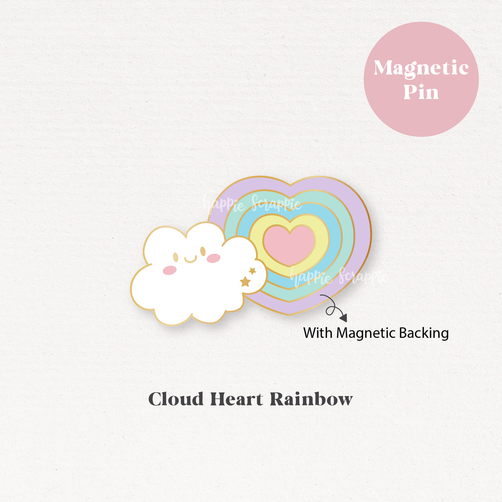 Pins :  Cloud Heart Rainbow