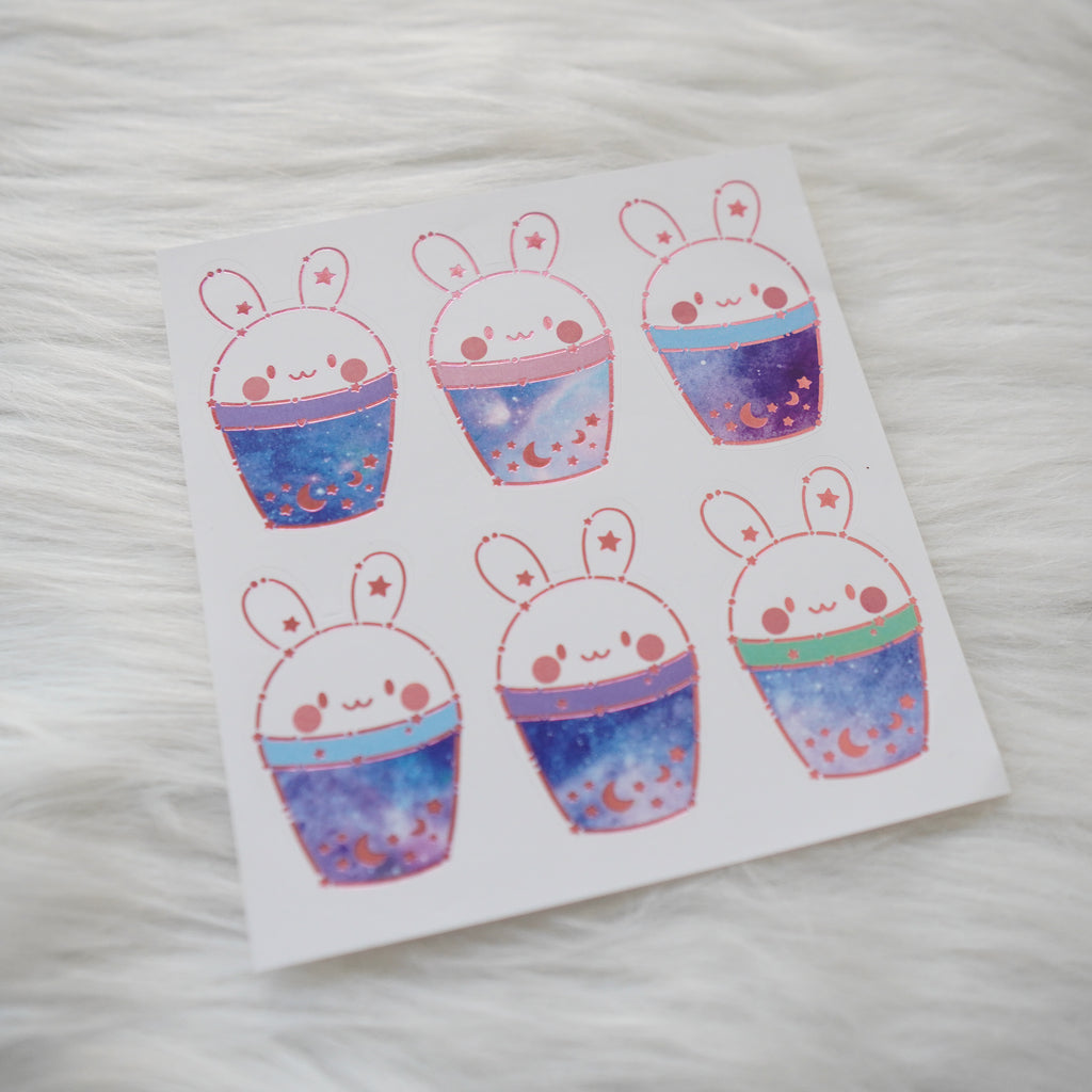Foiled Stickers : Constellation // Boba Bunny