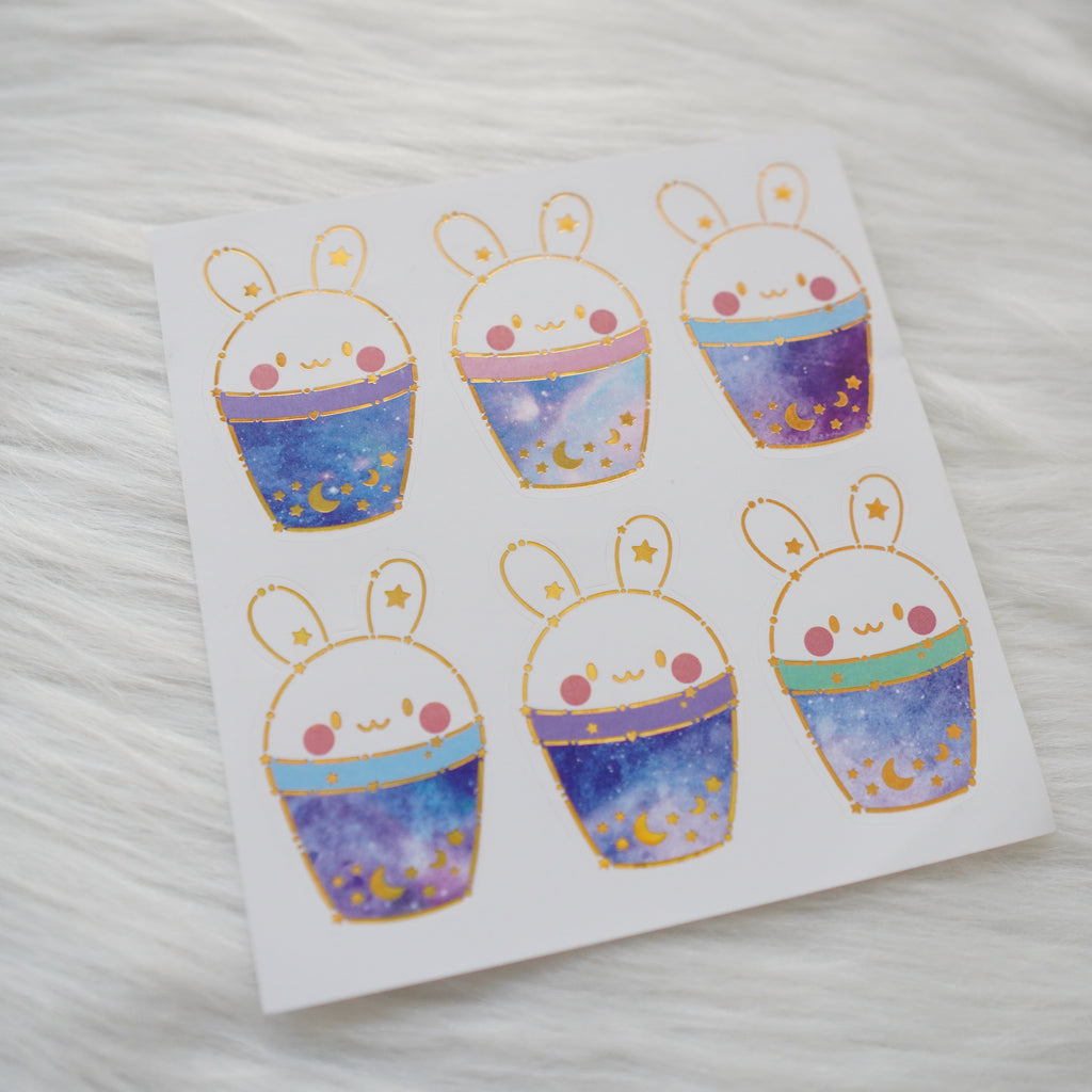 Foiled Stickers : Constellation // Boba Bunny
