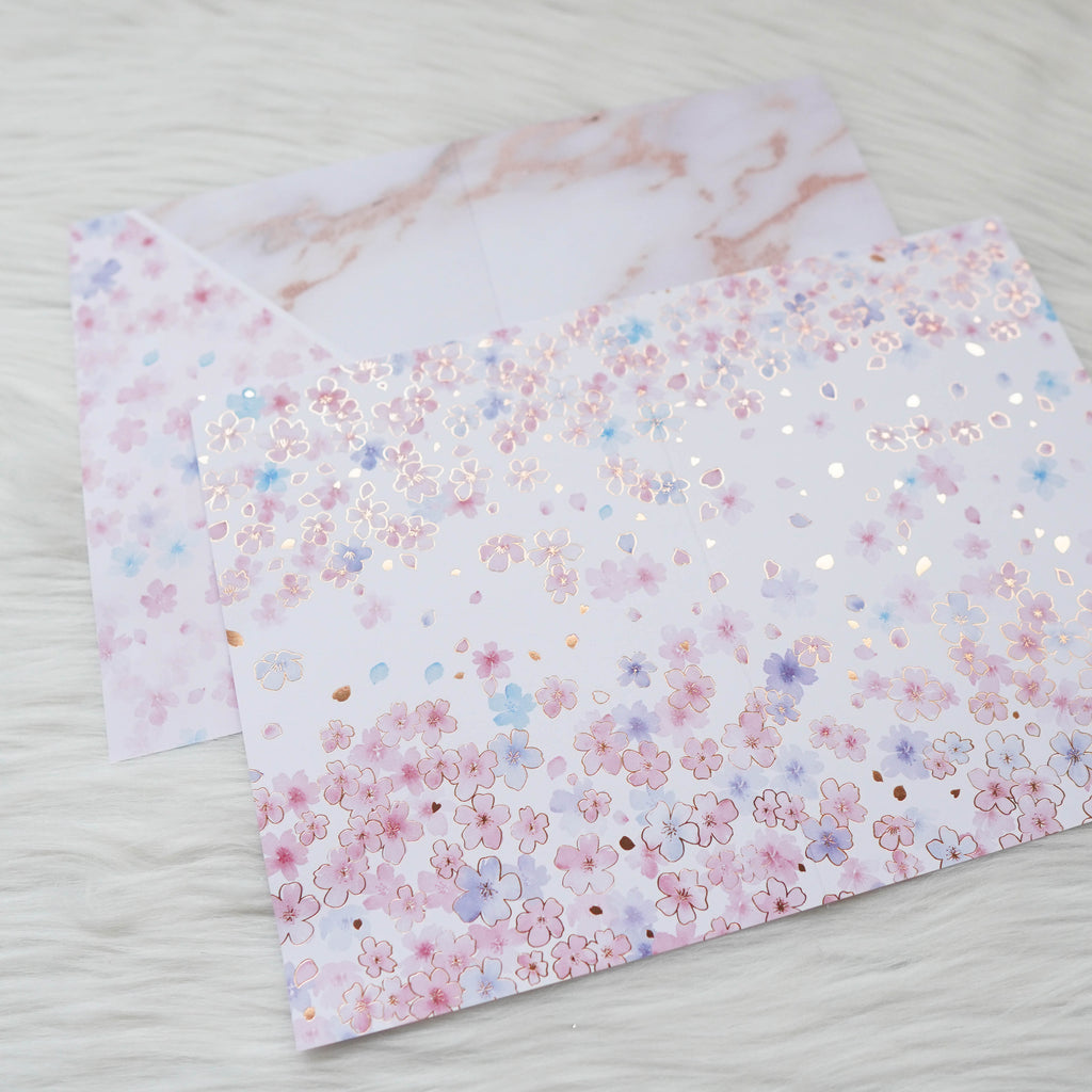 Pattern Papers : Rose Gold Foiled // Blossom (Set of 4)