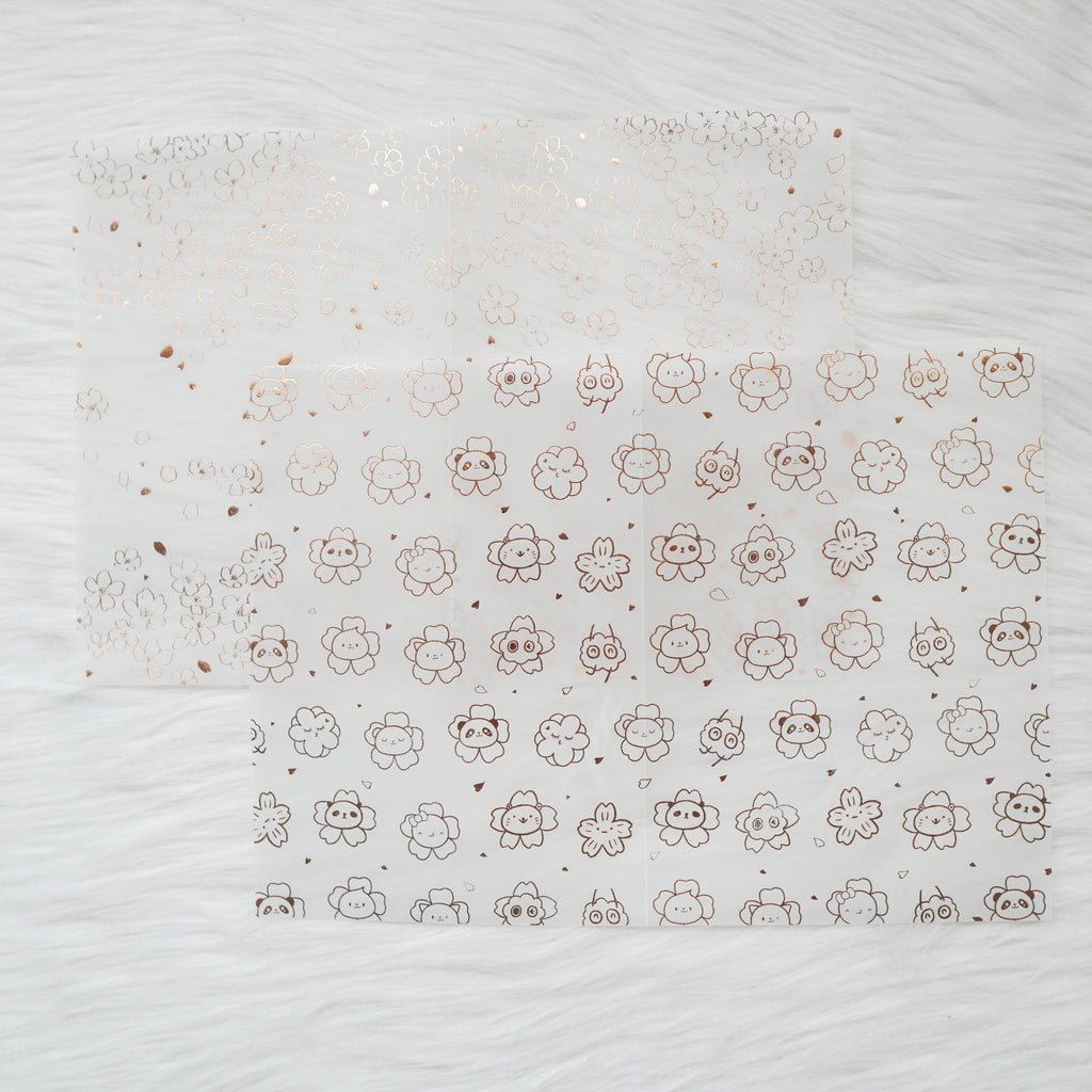 Vellum : Rose Gold Foiled // Blossom (Set of 2)