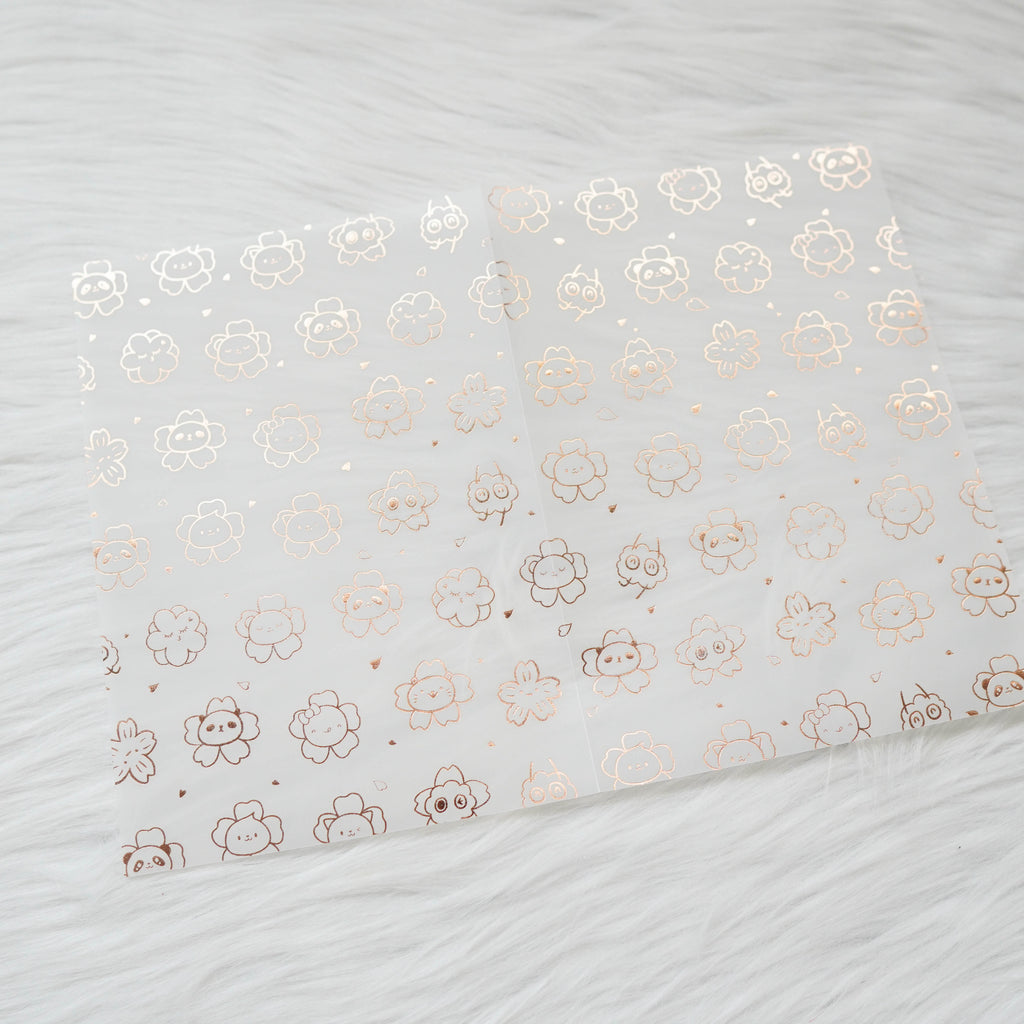 Vellum : Rose Gold Foiled // Blossom (Set of 2)