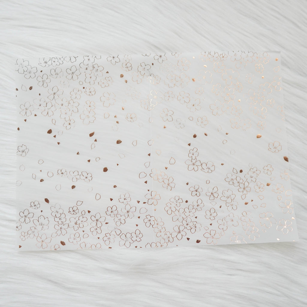 Vellum : Rose Gold Foiled // Blossom (Set of 2)