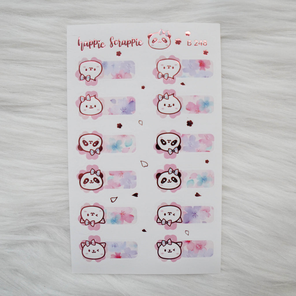 Planner Stickers : Blossom - Foiled Tabs (B248)
