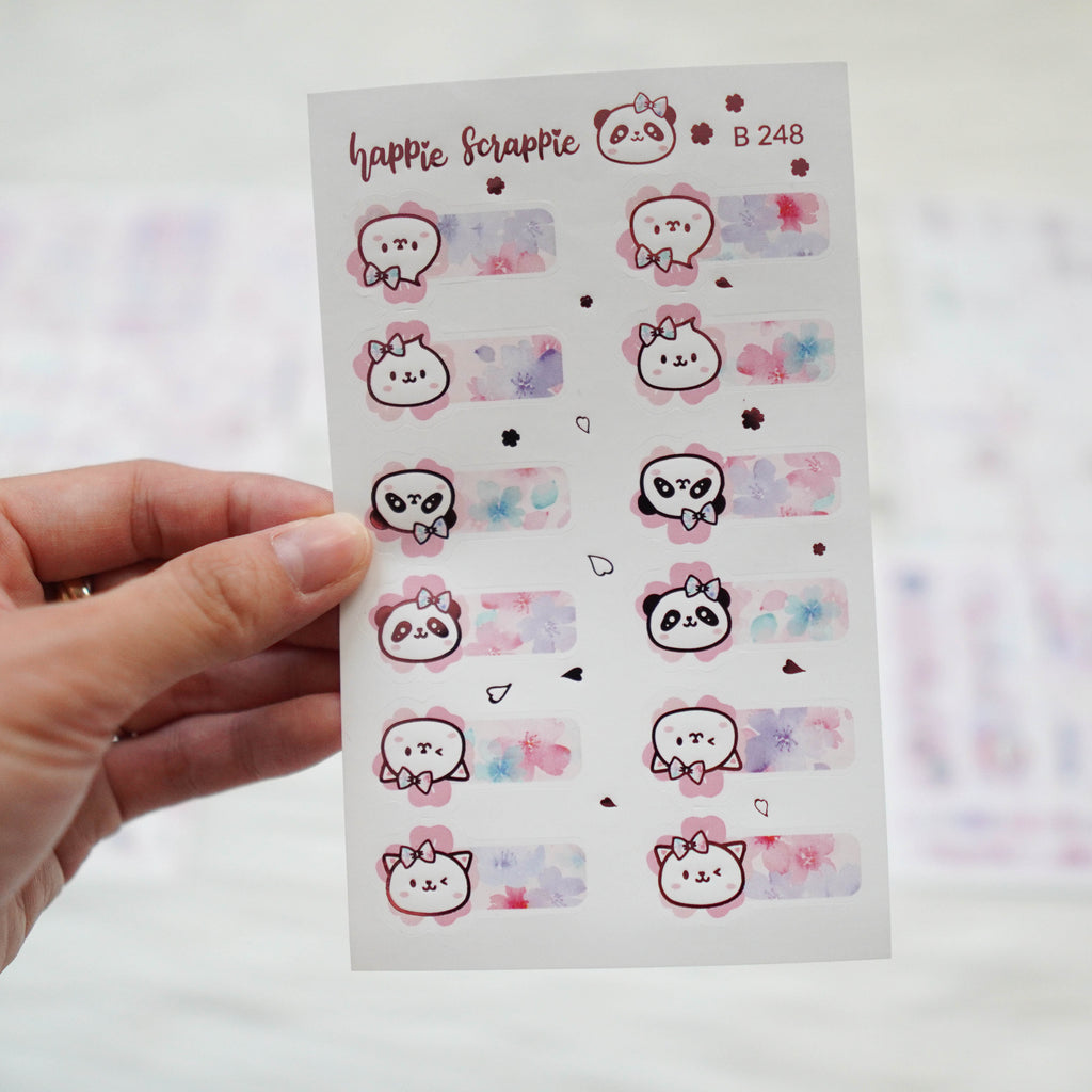 Planner Stickers : Blossom - Foiled Tabs (B248)