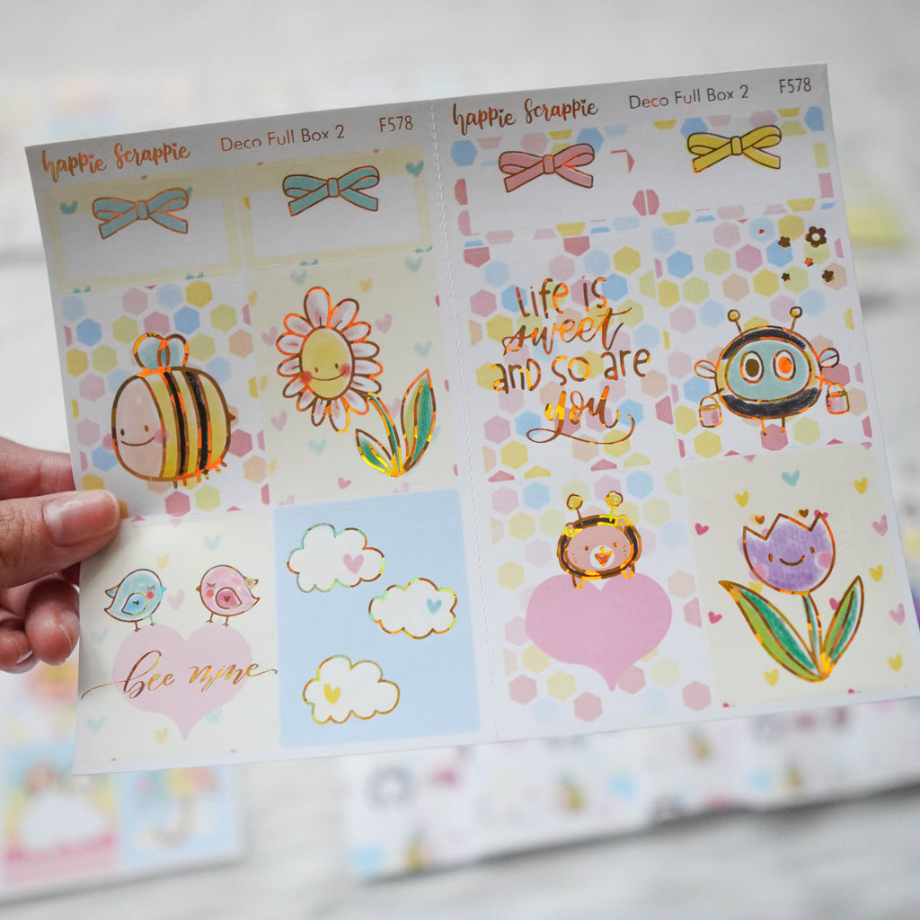 Sticker Kit - Bee-YOU-tiful (3 Deco Full Boxes) - Foiled Stickers (F577 / F578 / F579)