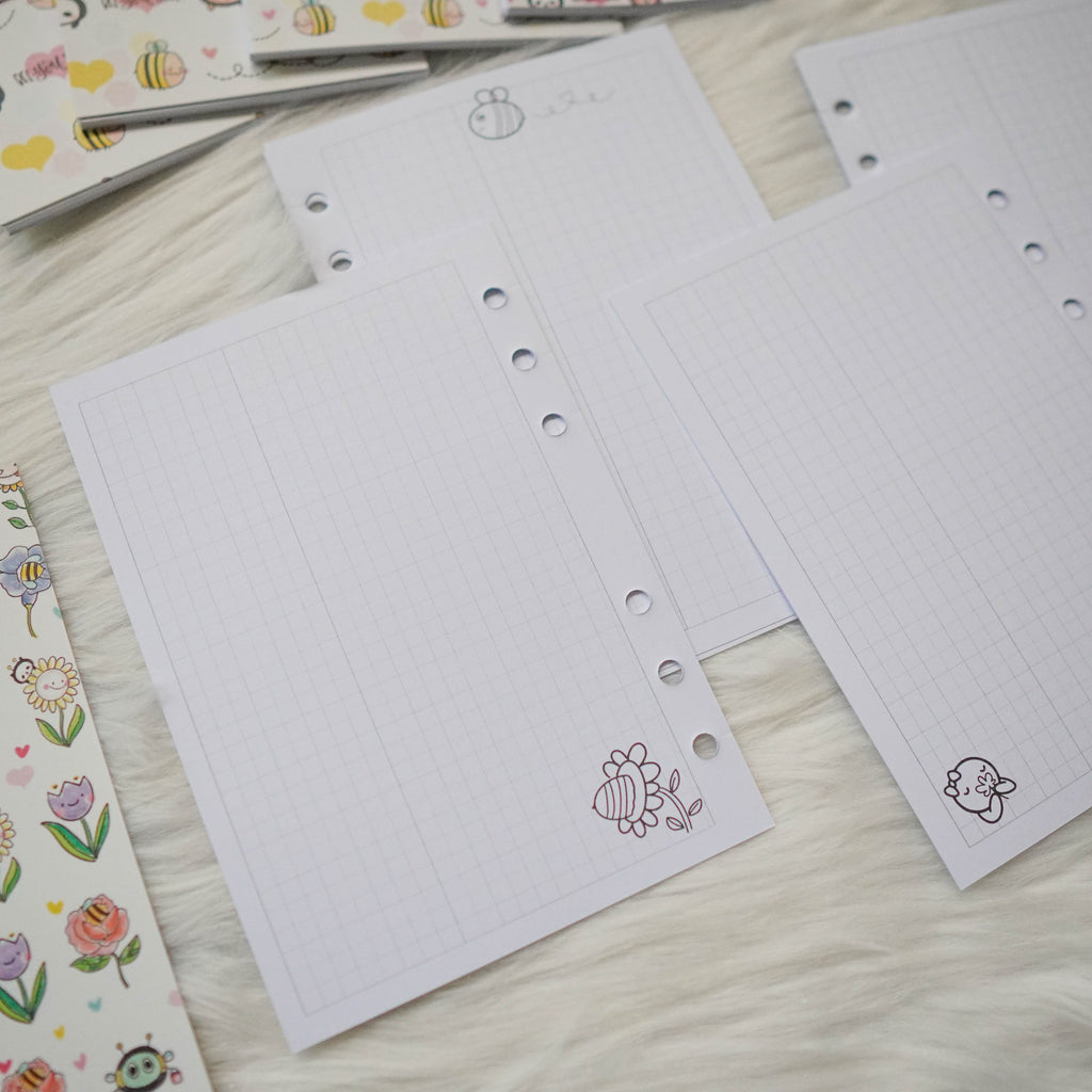 Disc / Rings Planner Inserts - Bee-YOU-tiful // Daily & Grid (Annie Plans Collab)