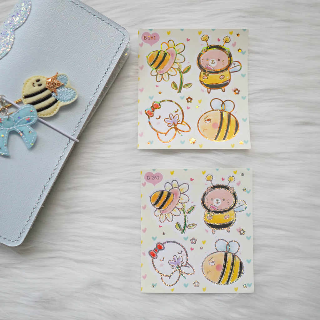 Foiled Stickers : Bee-YOU-Tiful // Big Elements (Collab with Once More With Love & Happy Daya) - B261