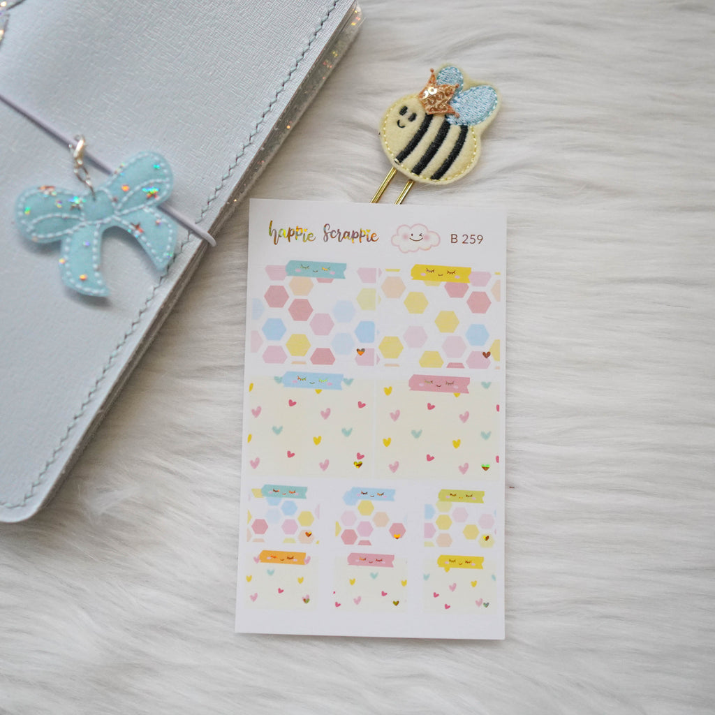 Planner Stickers : Bee-YOU-tiful // Foiled Stickie Notes (B259)