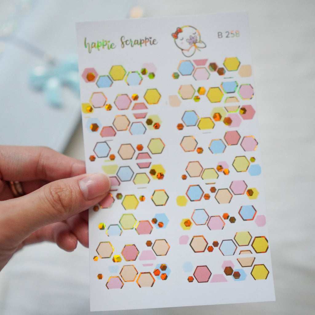 Planner Stickers : Bee-YOU-tiful // Foiled Deco Header (B258)
