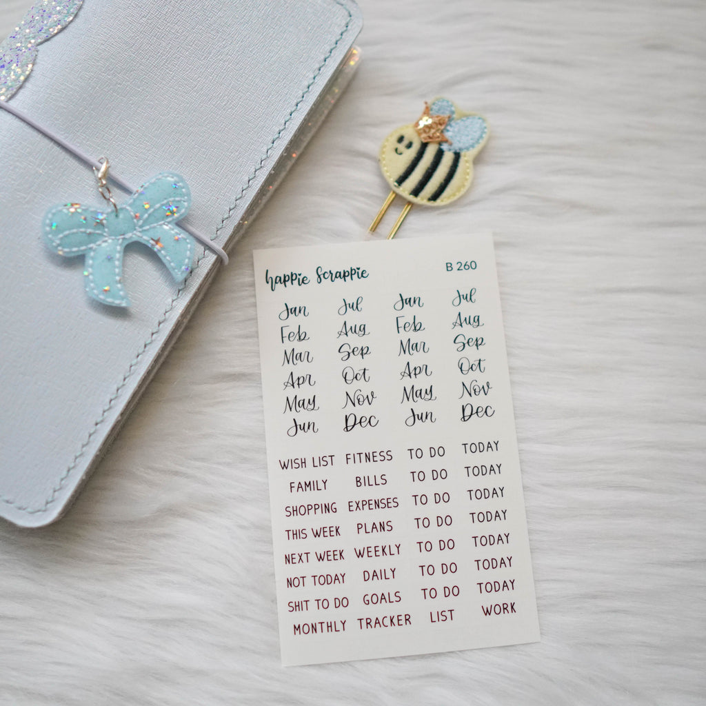 Planner Stickers : Bee-YOU-tiful // Clear Sticker With Handlettering (B260) // Jeshy Park Collab