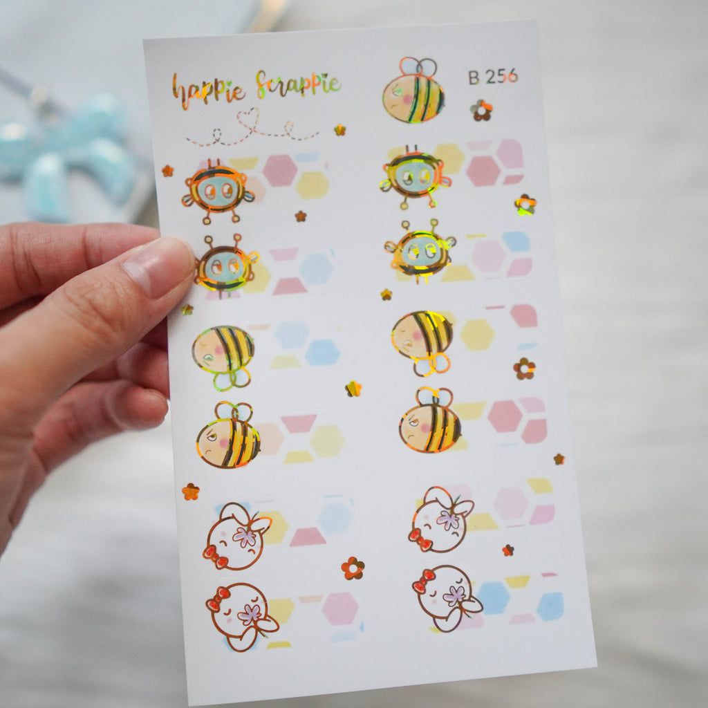 Planner Stickers : Bee-YOU-tiful // Foiled Tabs (B256)