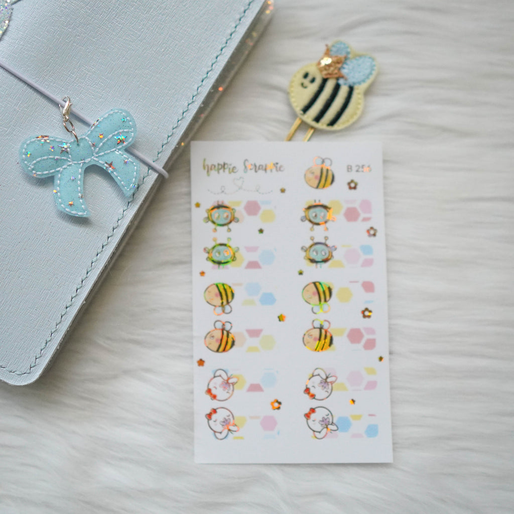 Planner Stickers : Bee-YOU-tiful // Foiled Tabs (B256)