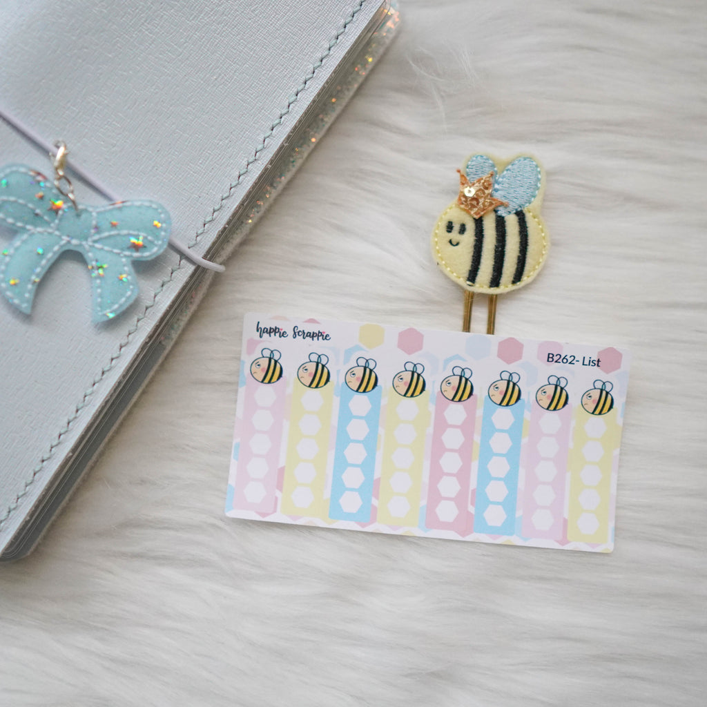 Planner Stickers : Bee-YOU-tiful- Check List (B262)