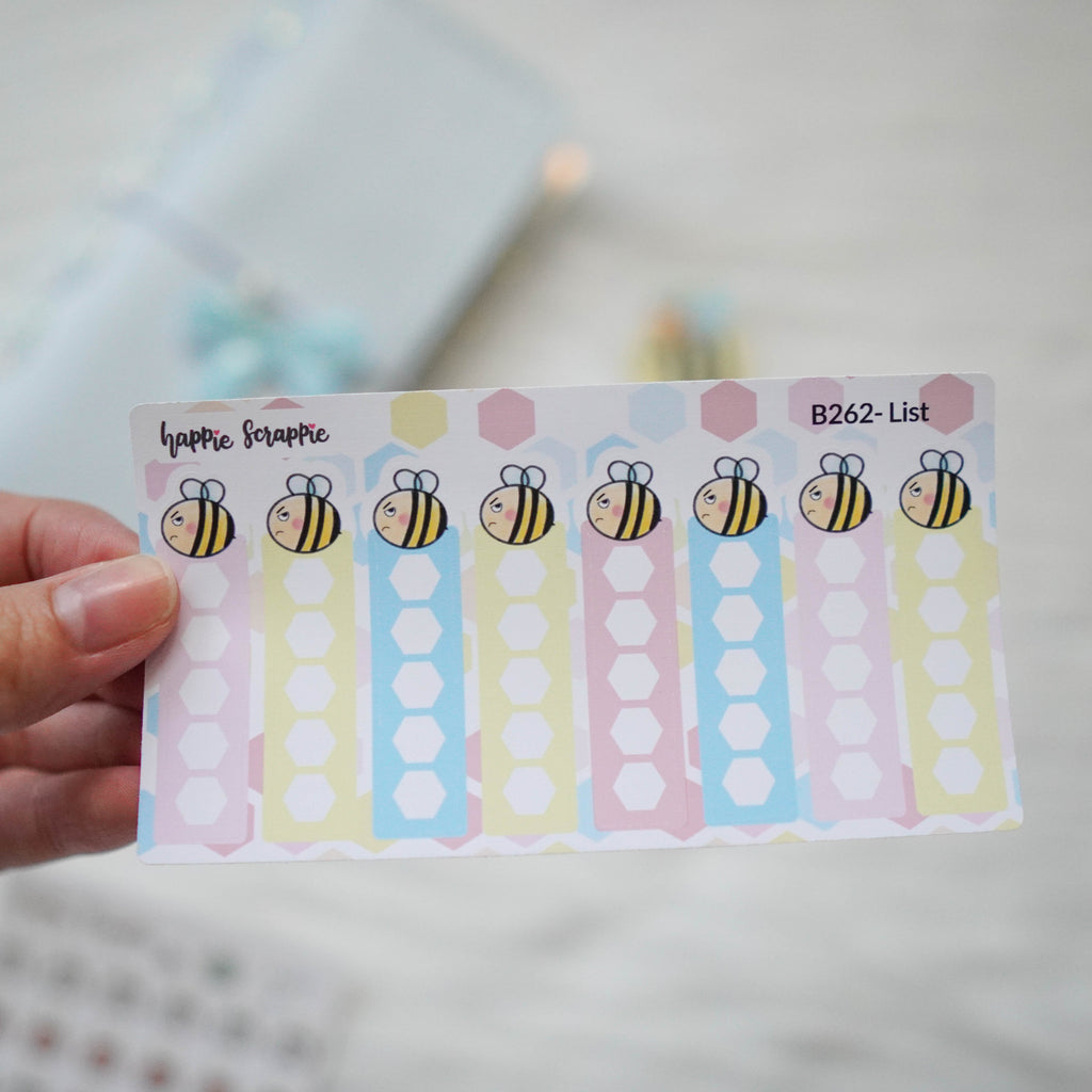 Planner Stickers : Bee-YOU-tiful- Check List (B262)