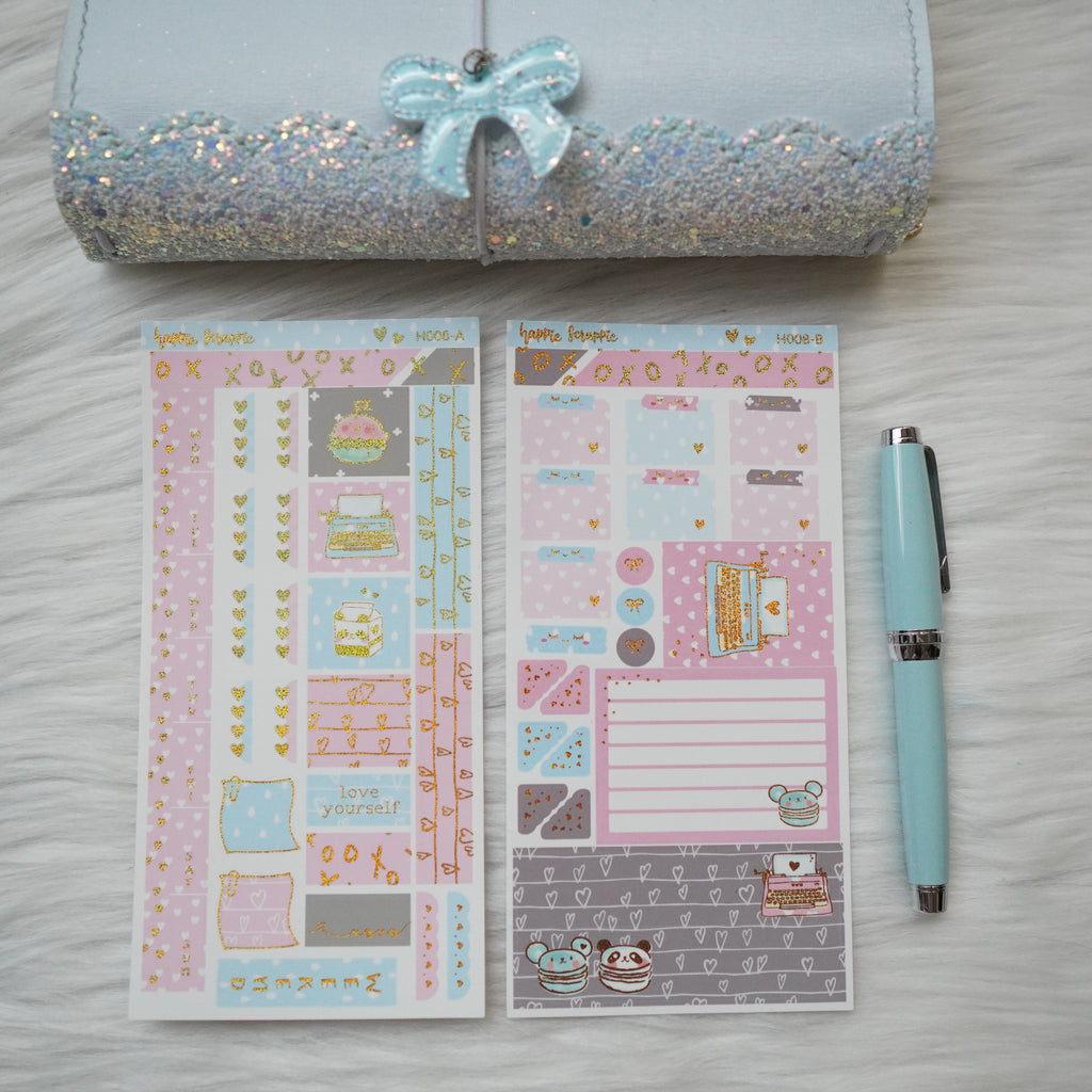Hobonichi Weeks Sticker Kit - You Are Just My Type // H008 - Foiled Stickers