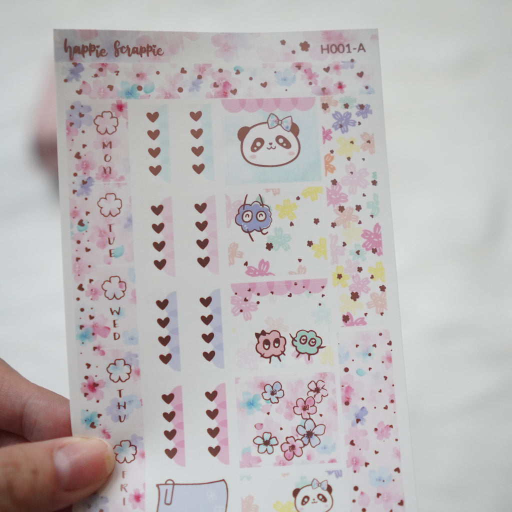 Hobonichi Weeks Sticker Kit - Blossom // H001 - Foiled Stickers