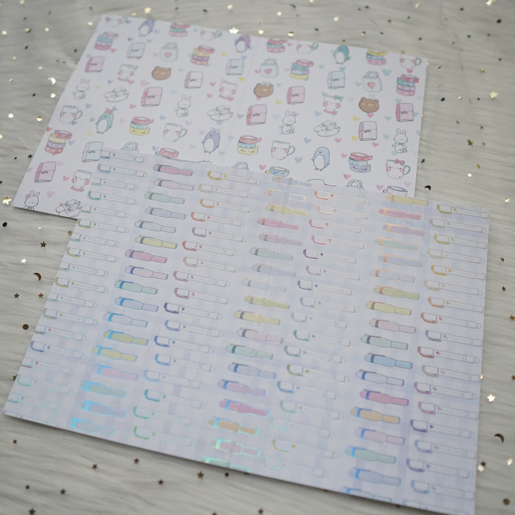 Pattern Papers : Holo Silver Foiled // My Favorite Things (Set of 4)