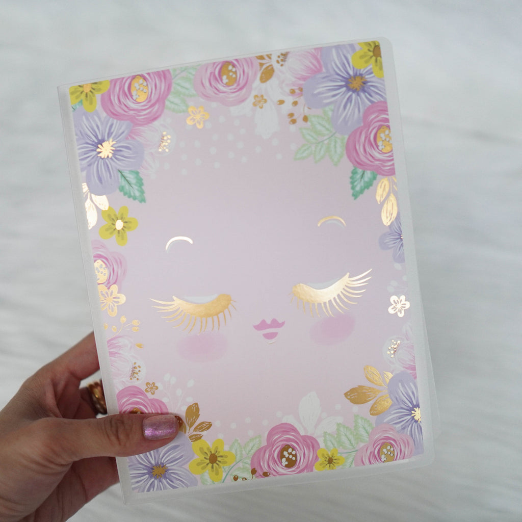 Sticker Album : Jumbo Sized Sticker Albums // J012 - Hello Petite Paper Collab (Eyelash Girl)