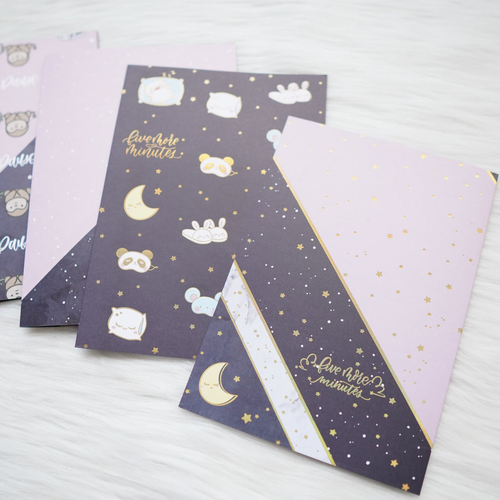 Pattern Papers : Gold Foiled // Me Time (Set of 4)
