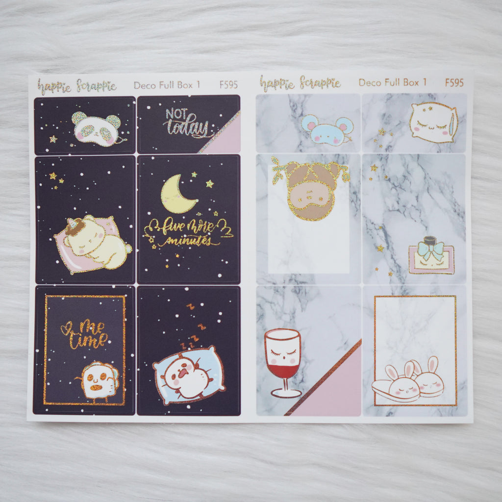 Sticker Kit - Me Time (3 Deco Full Boxes) - Foiled Stickers (F595 / F596 / F597)