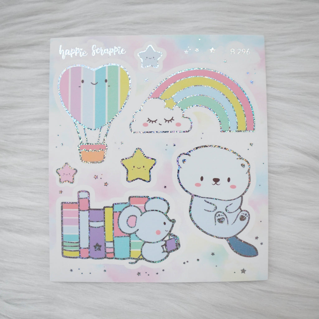 Foiled Stickers : You're My Happy Rainbow // Big Elements - B296