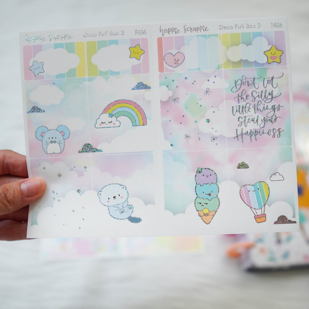 Sticker Kit - You're My Happy Rainbow (3 Deco Full Boxes) - Foiled Stickers (F604 / F605 / F606)