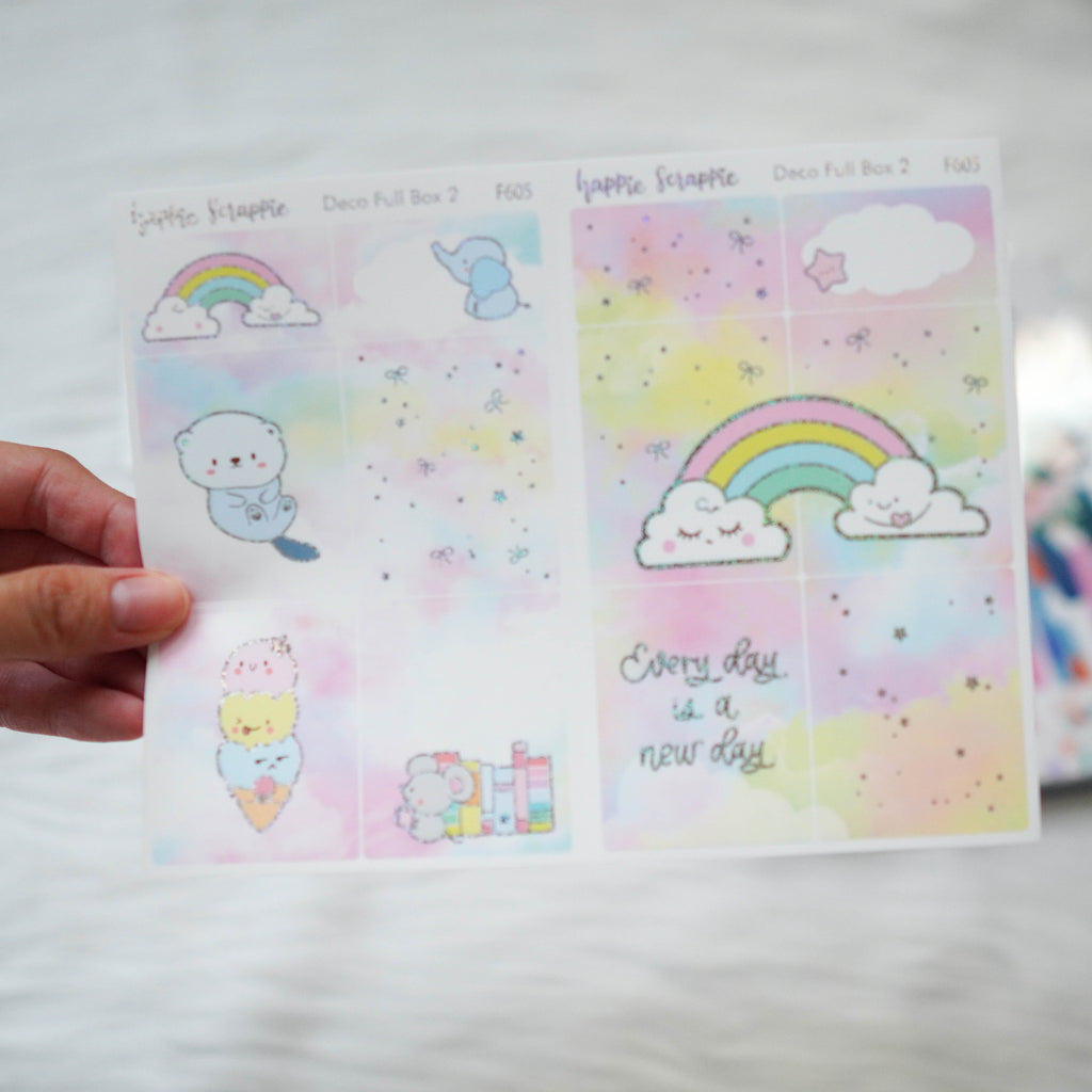 Sticker Kit - You're My Happy Rainbow (3 Deco Full Boxes) - Foiled Stickers (F604 / F605 / F606)