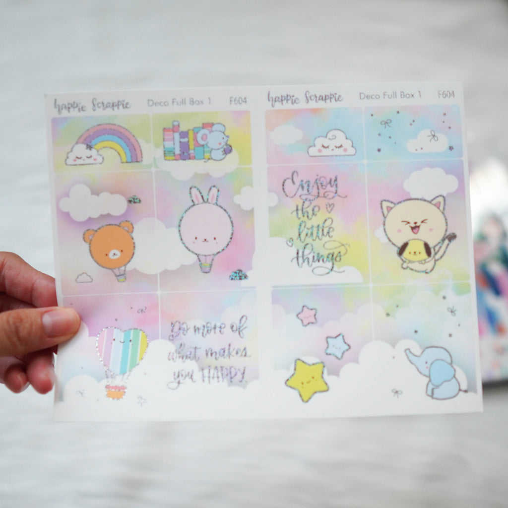 Sticker Kit - You're My Happy Rainbow (3 Deco Full Boxes) - Foiled Stickers (F604 / F605 / F606)