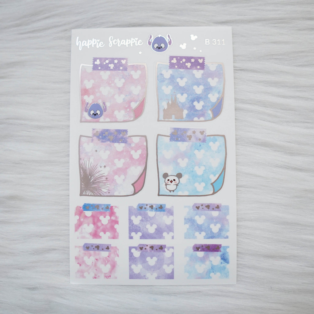 Planner Stickers : Magic // Foiled Stickie Notes (B311)