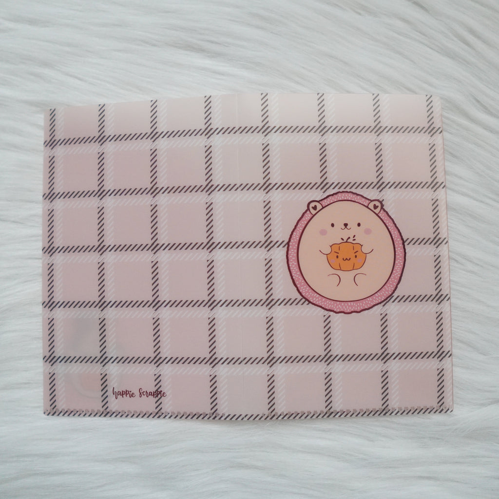 Regular Sticker Folder : Warm & Fuzzy // Hedgehog Sticker Storage Folder (Rose Gold Foiled)