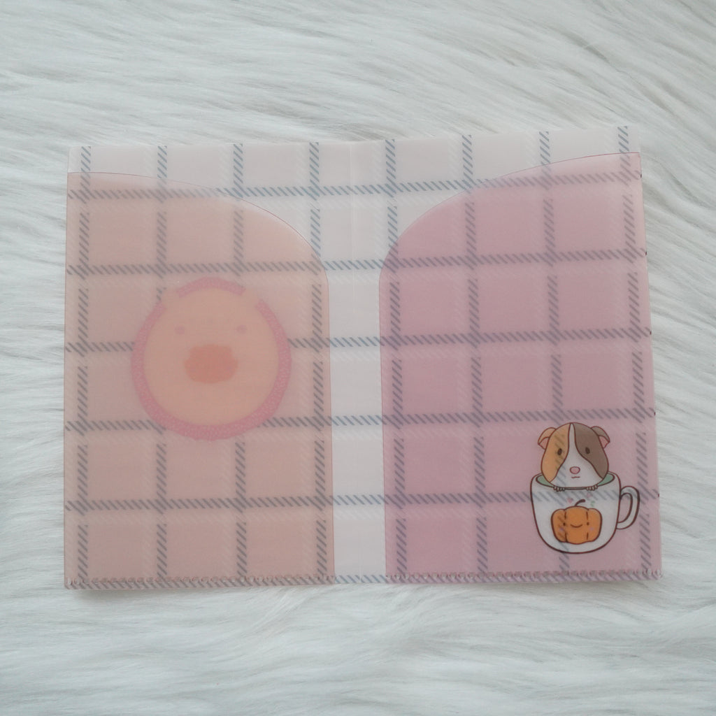 Regular Sticker Folder : Warm & Fuzzy // Hedgehog Sticker Storage Folder (Rose Gold Foiled)