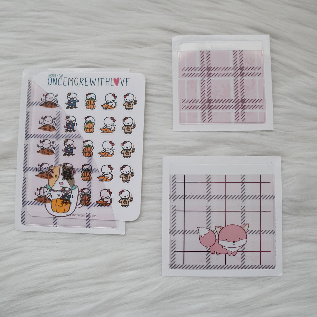 Stickie Pockets : Warm & Fuzzy //Rose Gold Foil (Set of 3)