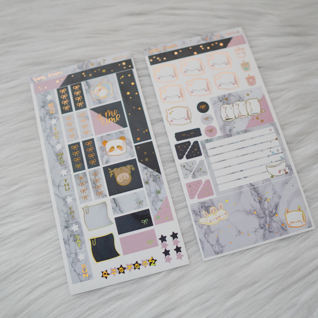 Hobonichi Weeks Sticker Kit - Me Time // H015 - Foiled Stickers