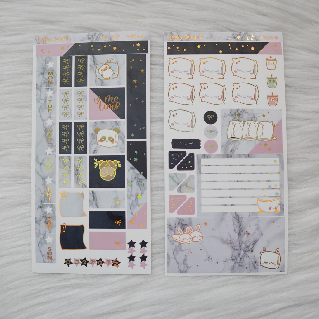 Hobonichi Weeks Sticker Kit - Me Time // H015 - Foiled Stickers