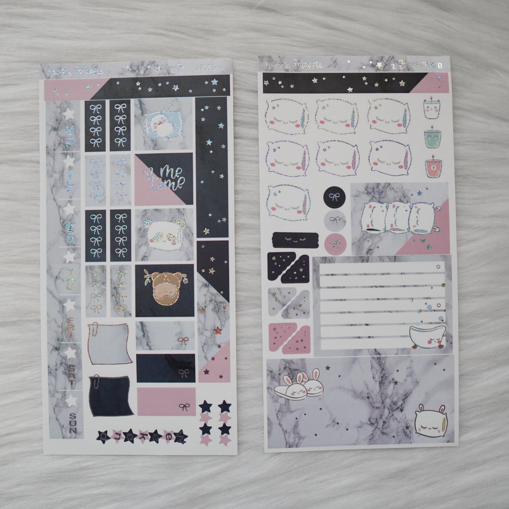 Hobonichi Weeks Sticker Kit - Me Time // H015 - Foiled Stickers