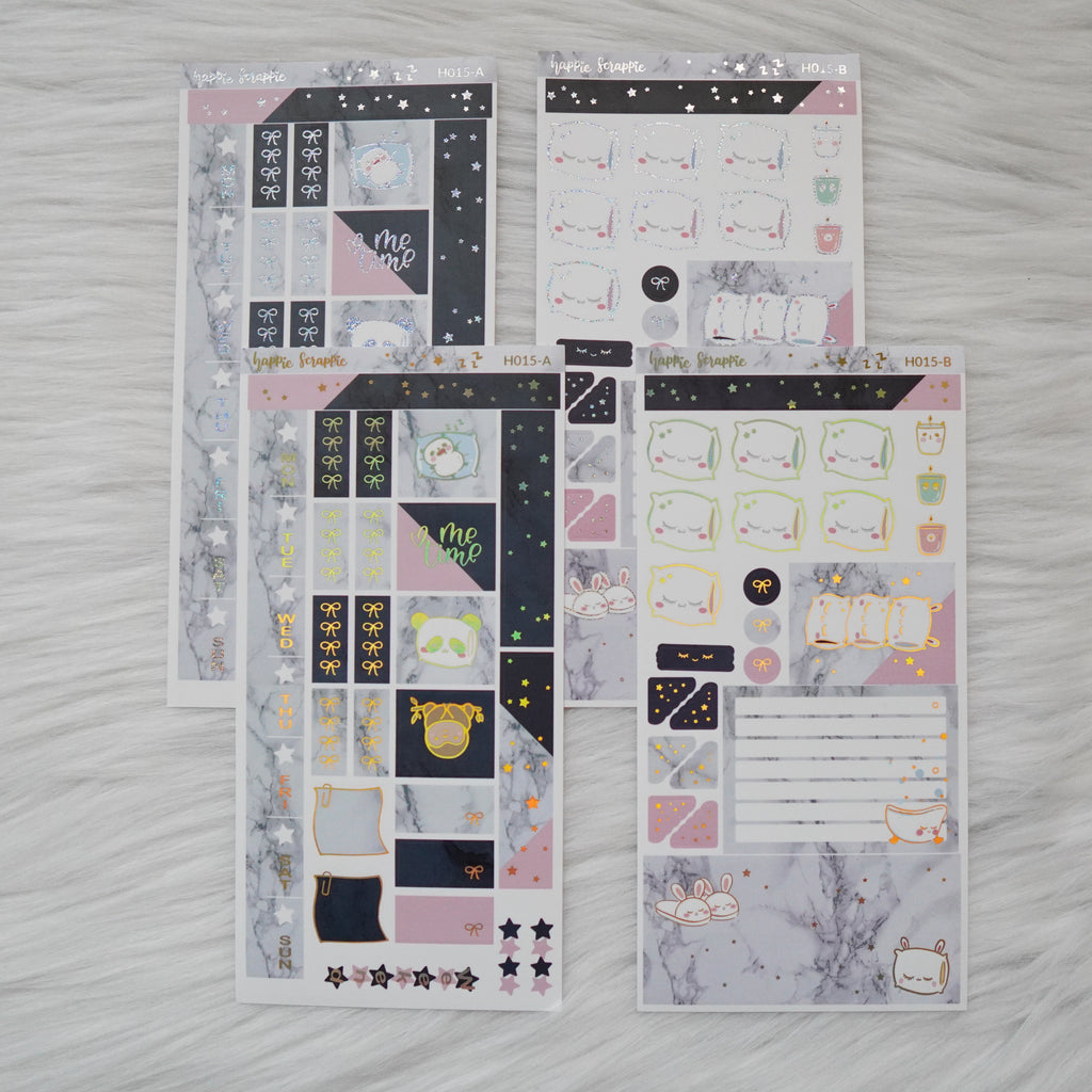 Hobonichi Weeks Sticker Kit - Me Time // H015 - Foiled Stickers