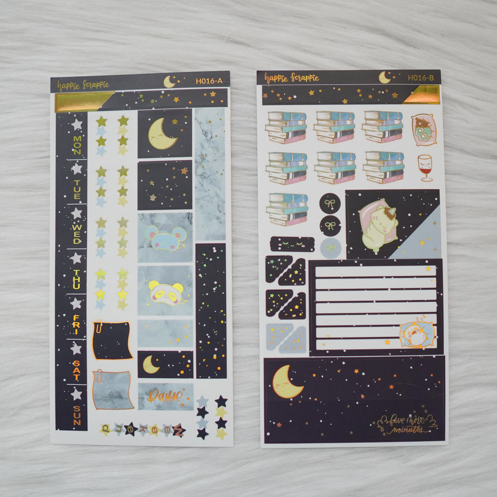 Hobonichi Weeks Sticker Kit - Sleepy // H016 - Foiled Stickers