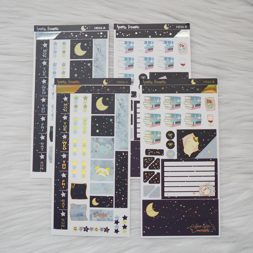 Hobonichi Weeks Sticker Kit - Sleepy // H016 - Foiled Stickers